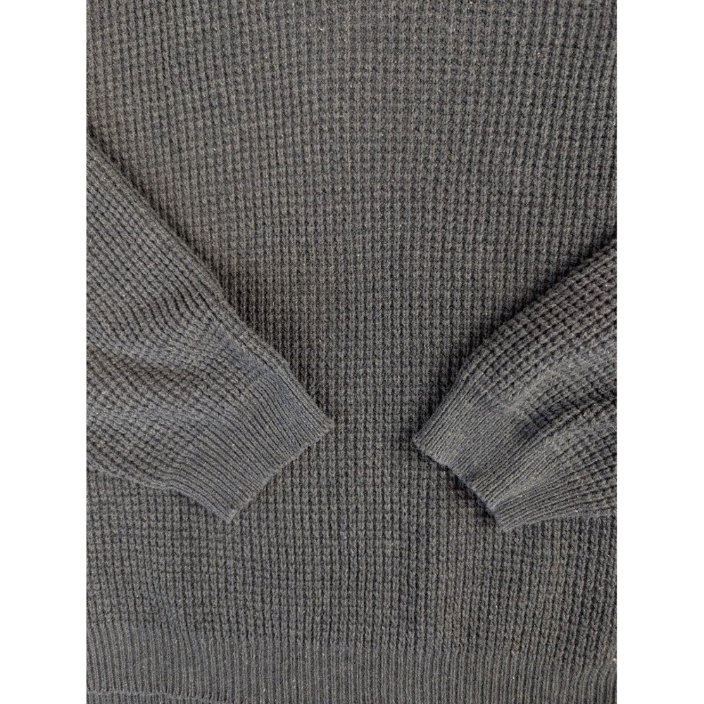 Vintage Eddie Bauer Sweater Men's XXL Blue Fisherman Chunky Knit Made in USA 90s - Picture 2 of 9